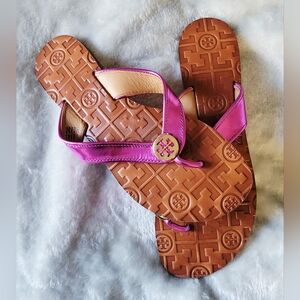 Tory Burch Pink and Brown Sandals